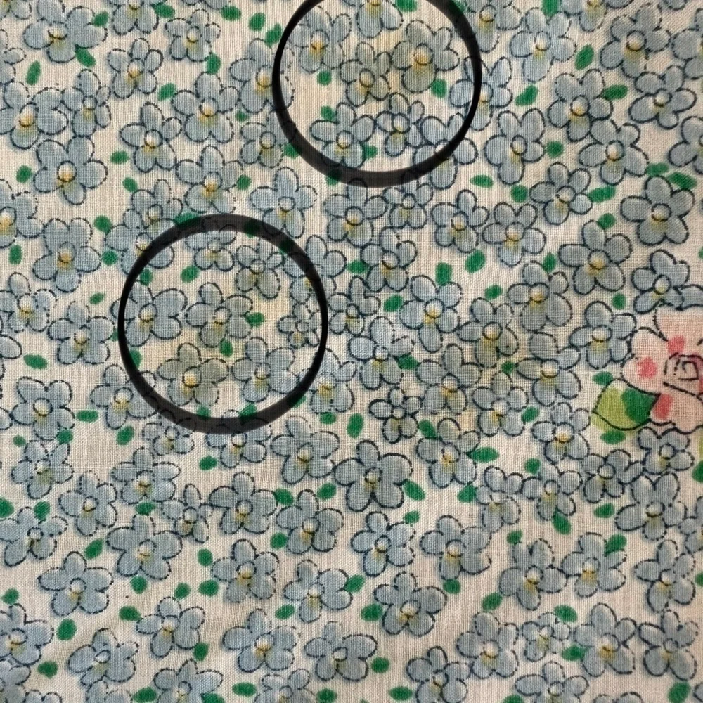 Vintage blue pink floral FULL size bed sheet set